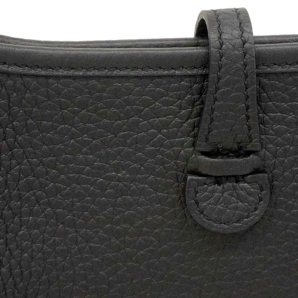 Hermes Evelyne TPM Shoulder Bag, Taurillon Clemence Leather, Black, K Stamp, ... - Picture 7 of 9